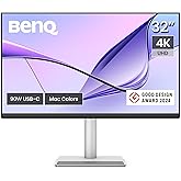 BenQ MA320U 32” 4K 3840x2160 Monitor for MacBook® Pro/Air, Dual USB-C, 90W Power Delivery, Mac Color Match, USB Hub, Brightness & Volume Control on Mac, Height & Tilt Adjustable Stand, P3 Color Gamut