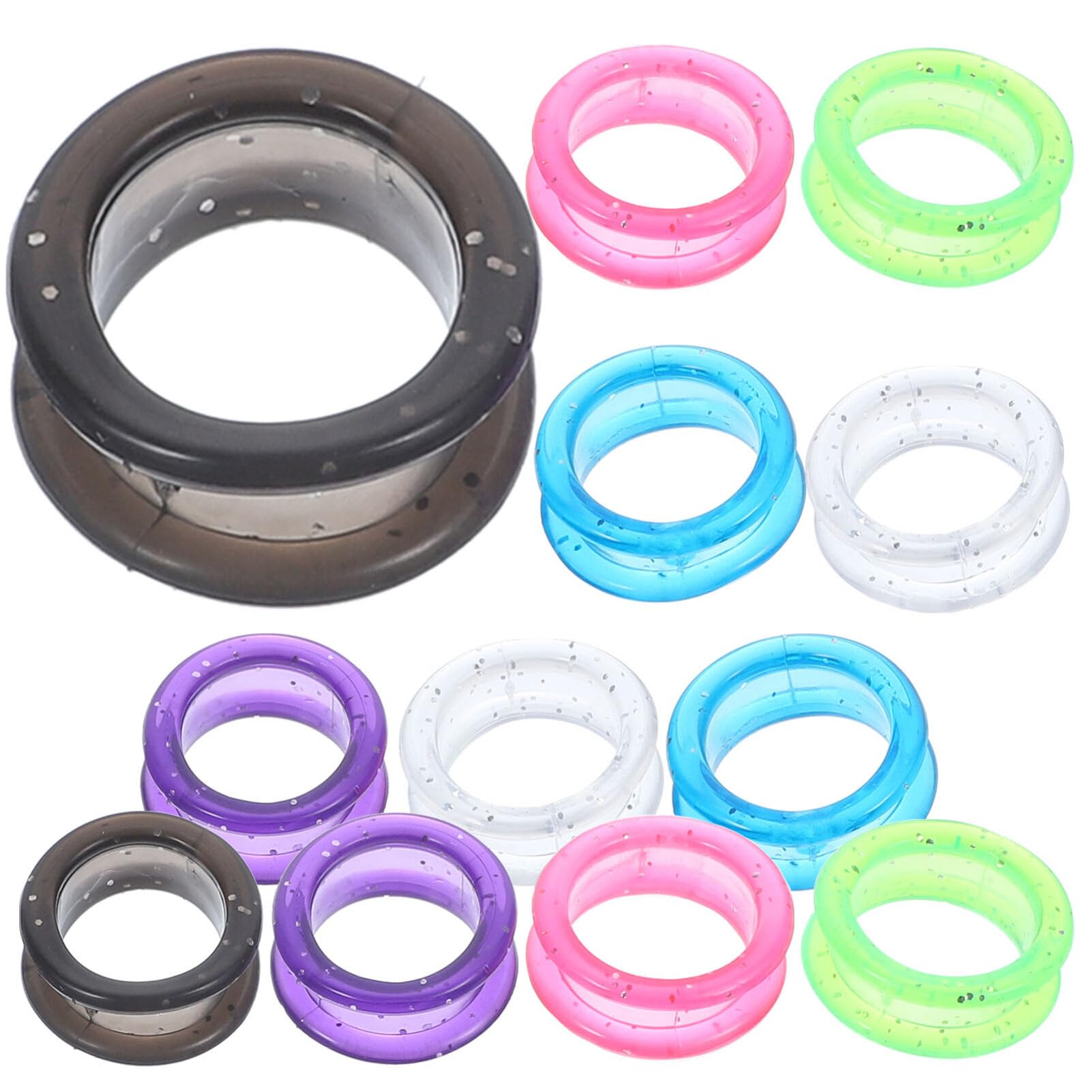 ULTECHNOVO Finger Rings Grips Silicone Finger Rings, Thumb Inserts Finger Scissor Accessories for Barber Hair Cutting Grooming Hair 12PCS