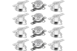 Awozkcd 12 Pcs UL KSD301 125V 16A Thermal Switch,Circuit Off at 170°C/338°F and On at 150°C/302°F Bimetal Thermostat Switch Thermal Fuse,Normally Closed N.C Auto Reset Microwave Thermostat