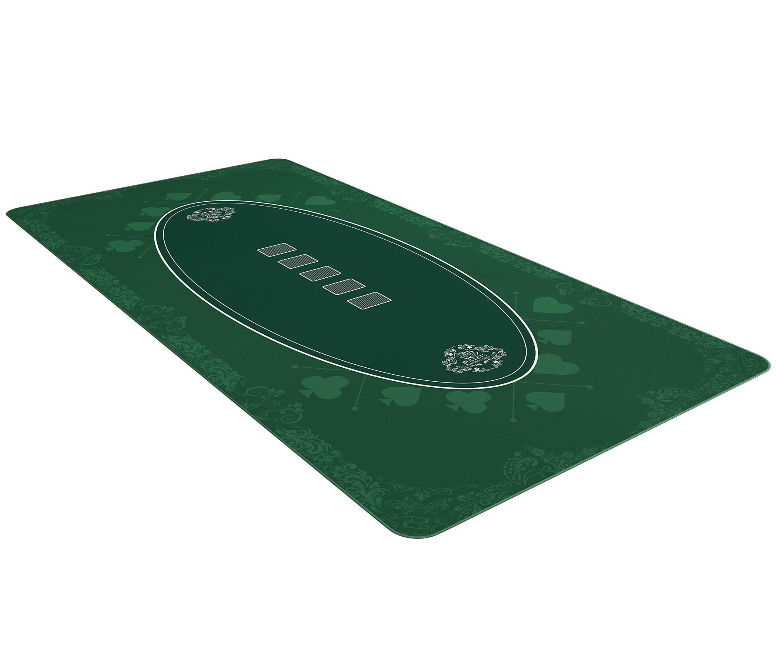 Bullets Playing Cards, Poker Mat (200 x 100 cm, green)