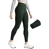 CRZ YOGA Matte Thermal Fleece Lined Leggings 28'' - Casual Lounge Workout Womens Yoga Full Length Pants Winter Warm