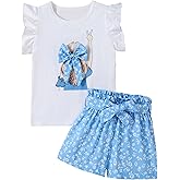 Woleroyir Girls Summer Outfits Cute Sleeveless Top High Waisted Short Sets with Pockets Teen Girl Clothes Size 6-14 T