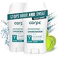 Carpe Deodorant Underarm Antiperspirant - Advanced Sweat & Odor Protection Formula - Sport Deodorant for Men & Women - Combat Excessive Sweating with Odor Control - Clean Sport Scent (Pack of 2)
