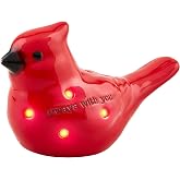 Mud Pie Light Up Cardinal Sitter; 2 3/4" x 3"