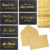 WERNNASI 24 Employee Appreciation Cards with Envelopes, Thank You Cards | 6 Designs Colorful Encouragement Cards for Hand Wri