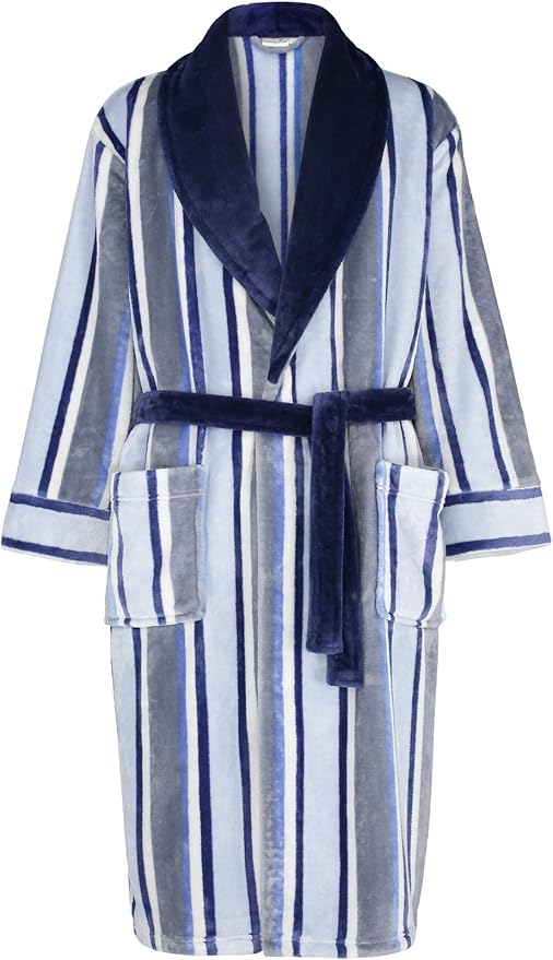 striped mens dressing gown