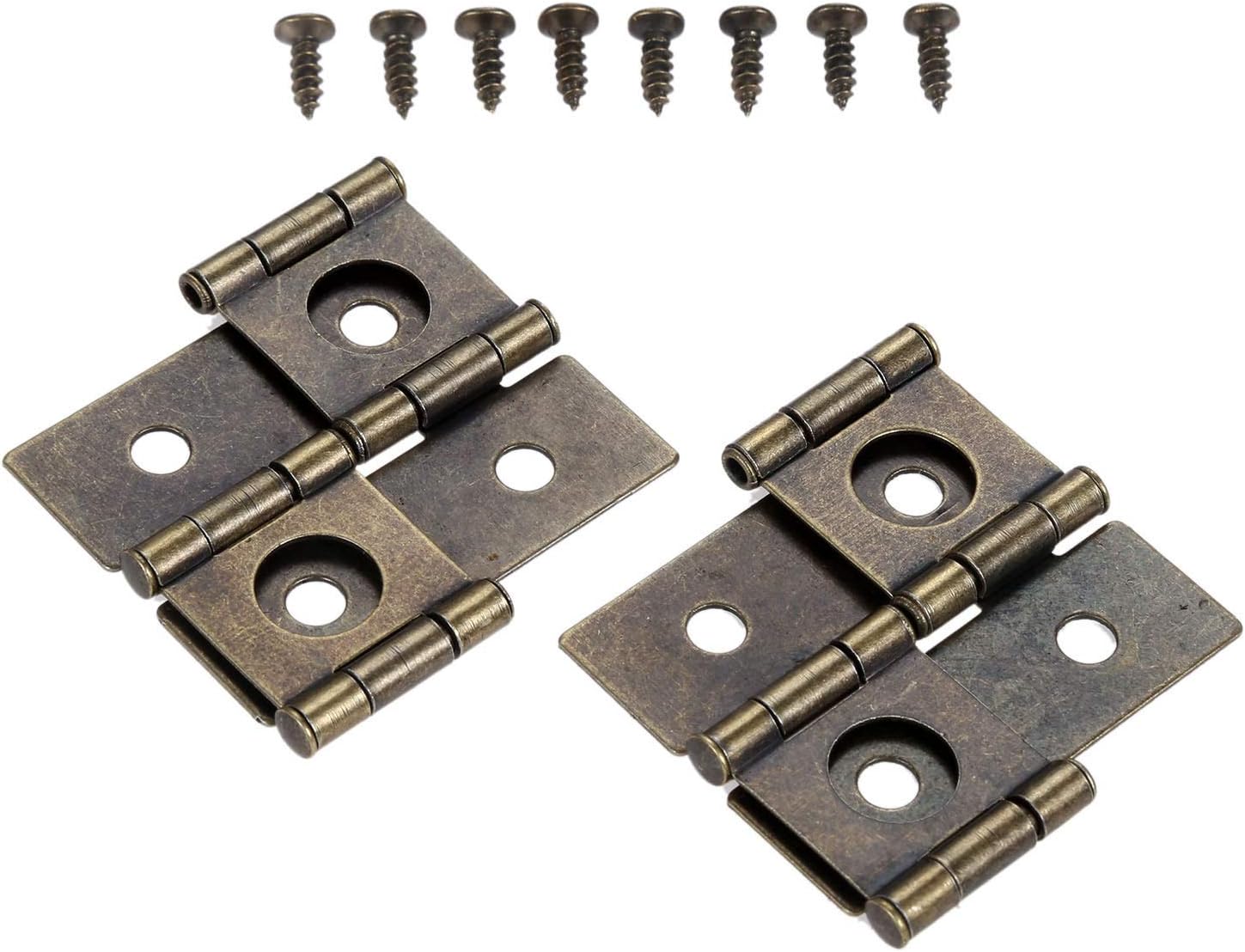 La Bisagra De Puerta De Hardware 2 piezas de joyería caja de madera for