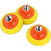 Ouya 3PCS 3 Inch Hook and Loop Backing Plate 5/8"-11 Thread Sanding Backing Pads for Rotary Polisher and Sander