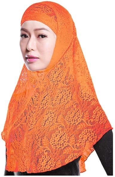 Hzjundasi Femme Musulmane Hijab Islamique Foulard Voilees Dentelle Couvre Chef Sous Echarpe Foulard Dubai Saudi Turkey Turban Echarpe Extensible Ajustable Amazon Fr Vetements Et Accessoires