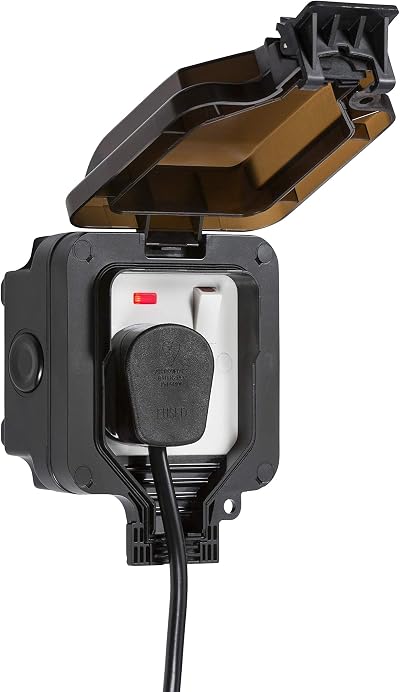 Knightsbridge OP7N Outdoor Weatherproof Single Fuse Switch with Neon