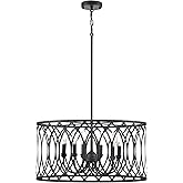 ML Lighting 42106-MB Arelyn 23" Wide 6-Light Pendant - Matte Black