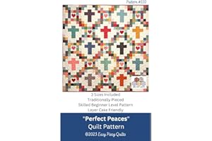 Easy Piecy Quilts LLC Perfect Peaces Quilt Pattern, Multi
