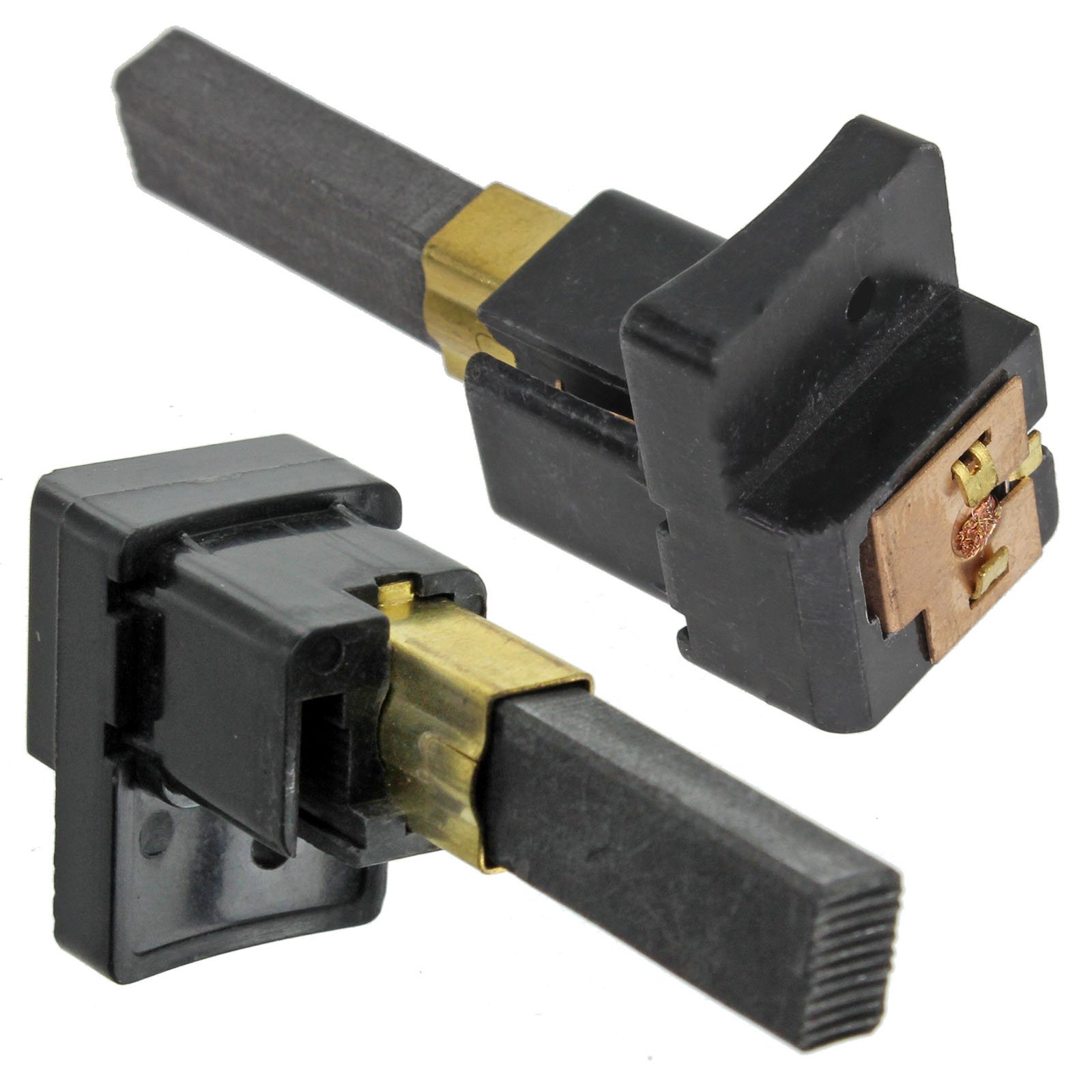 SPARES2GO Motor Carbon Brushes Pair Compatible with Dyson DC05 DC07 DC08 Vacuum Cleaner (Pack of 2, with Spring Loaded Brush Housing)