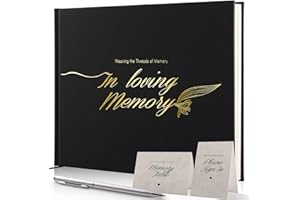 Funeral Guest Book for Memorial Service: Leather Celebration of Life Guest Book - in Loving Memory Book for Funeral - Guestbo