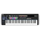 Novation 61SL MkIII 61-Key MIDI Controller Keyboard and Sequencer | USB, 61 Semi-Weighted Keys, RGB LED Per Key, 8-Track Sequencer, 5 LCD Screens, MIDI I/O, CV/Gate Out, Analog Clock Out