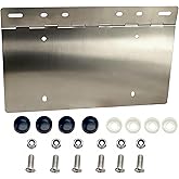 TDPRMOTO 10511 Heavy-Duty Chrome Angled License Plate Holder with Adjustable Hinge, Steel Construction for Truck/Trailer/Semi Truck/Classic Car – (304 Stainless Steel) (Stainless Steel Finish, 1pack)