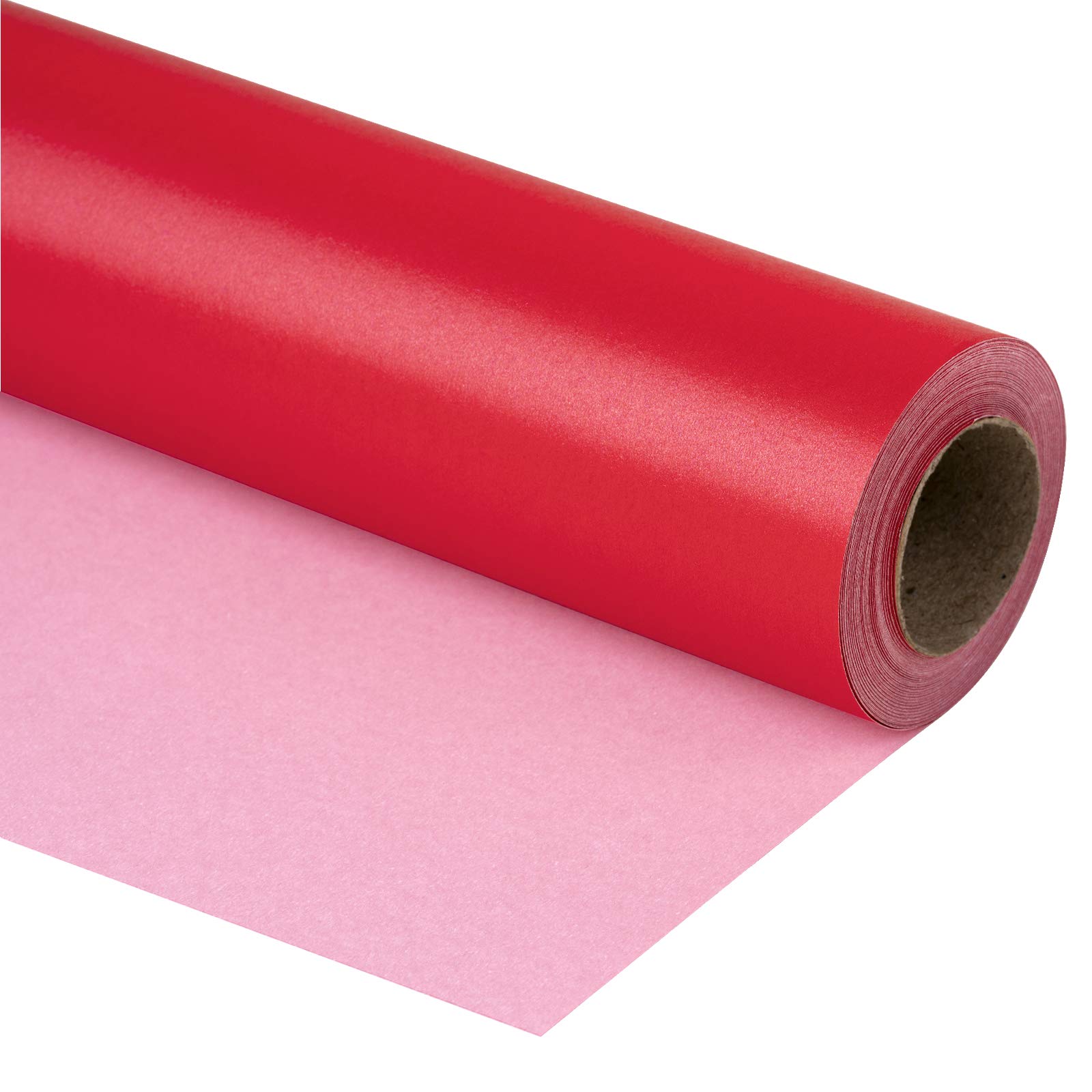 RUSPEPA Red Matte Wrapping Paper - 81.5 Sq.Ft - Solid Color Pearly-Lustre Paper Perfect for Wedding, Birthday, Christmas, Baby Shower Gifts - 76 cm X 10 m