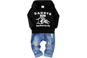 WESIDOM Toddler Boy Clothes,Long Sleeve Printing Hoodie+Jeans Pants Toddlers Boys Outfits Set 1-6Y Kids Clothing