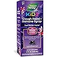 Nature’s Way Sambucus Kids Cough Relief +♢ Immune Syrup*, Feel Better Faster♢, Clinically Proven South African Geranium, with Elderberry Extract, Vitamin C & Zinc, Gluten Free, Vegan, 4 Fl Oz