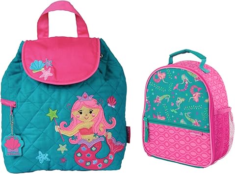 Amazon Com Stephen Joseph Girls Quilted Mermaid Backpack And Lunch Box For Kids