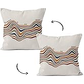 HIWX Mental Health Pillow Covers 18x18 Double-Sided, Mental Health Office Decor, Progress is Not Linear Decorative Pillow Covers for Therapy Counseling Office Dorm Home Room Decor