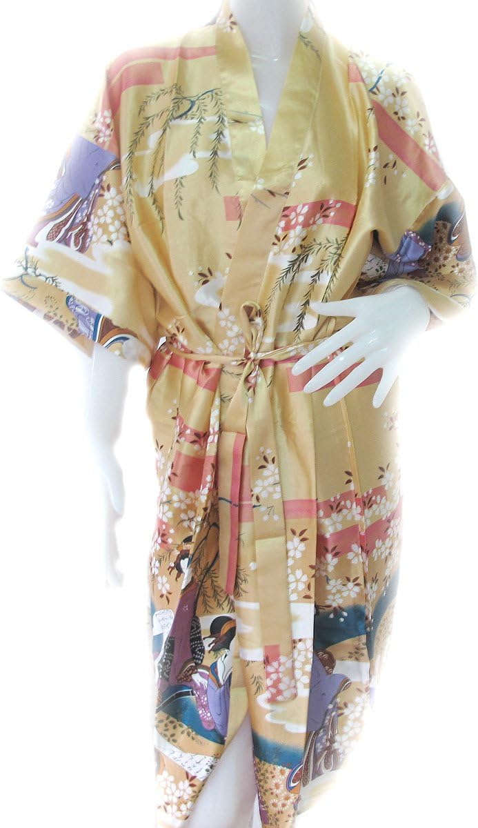 BATH ROBE JAPANESE KIMONO SATIN AND SILK WITH COM PLIMENTRY..