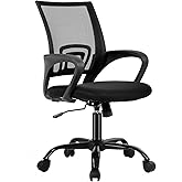BestOffice Office Chair Ergonomic Cheap Desk Chair Mesh Computer Chair Lumbar Support Modern Executive Adjustable Stool Rolling Swivel Chair for Back Pain (Black)