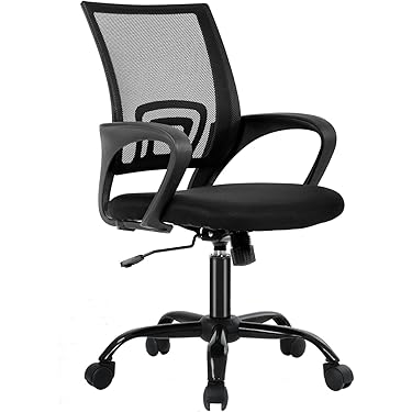 Tabouret Roulant Réglable En Hauteur - Pivotant 360° - Similicuir Beige - Pour Salon, Bureau, Maquillage - 5