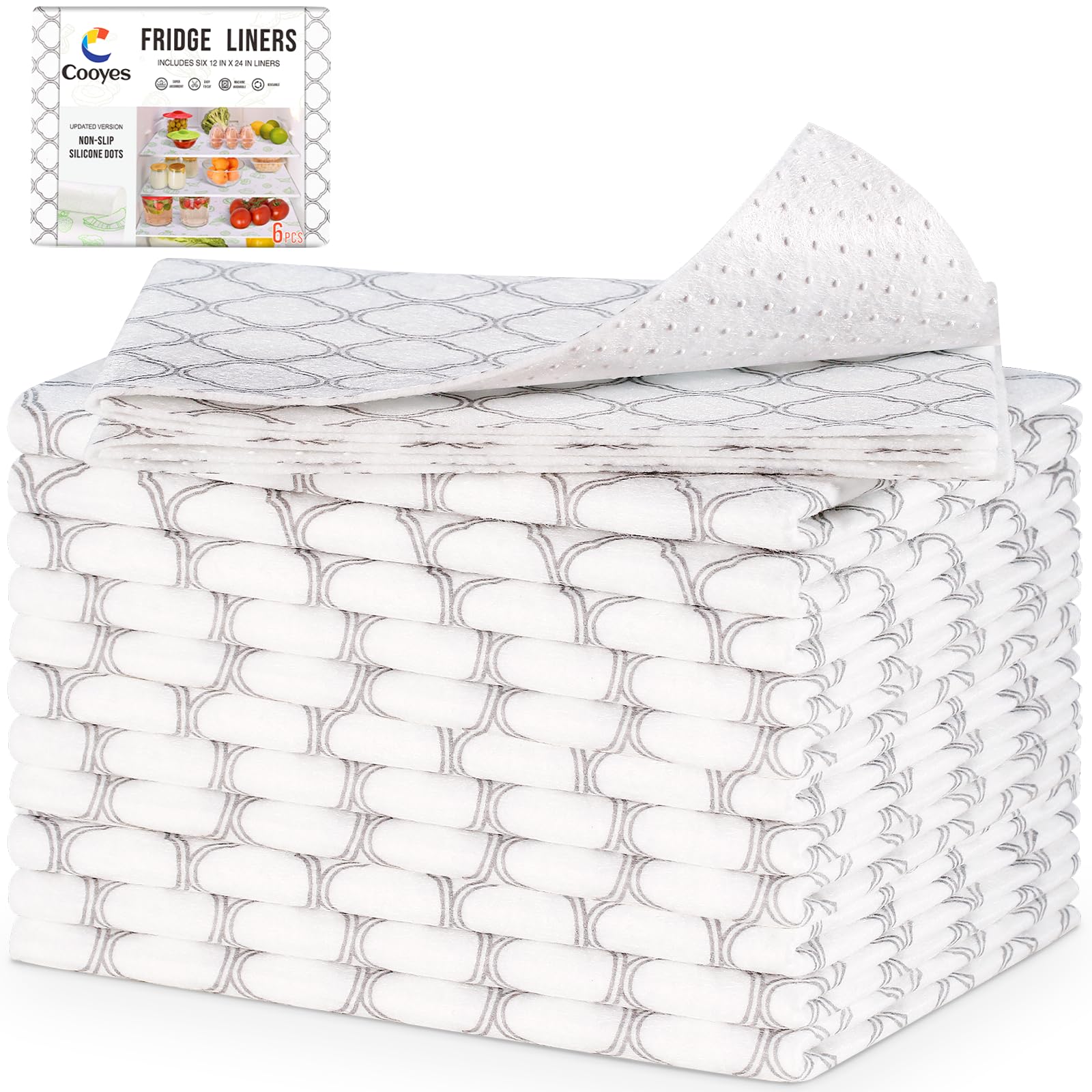 Felt Linjer Cooyes Felt Shelf Liners for Drawer & Kitchen Cabinet, 12 Pack, 12