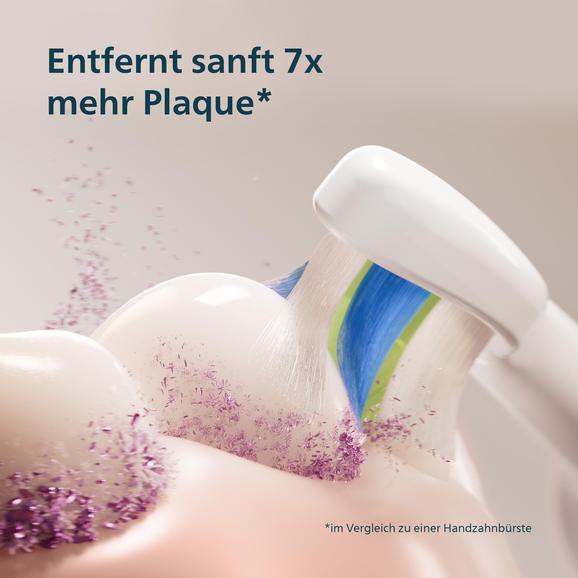 Philips Sonicare 5500 elektrische Zahnbürste, Schallzahnbürste mit 2 Putzmodi, Andruckkontrolle, EasyStart, SmarTimer und BrushPacer, Weiß, Modell HX7110/02 [Neue Technologie] 5