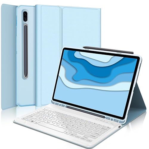 Keyboard Case for Samsung Galaxy Tab S7 FE (5G)/S8 Plus/S7 Plus