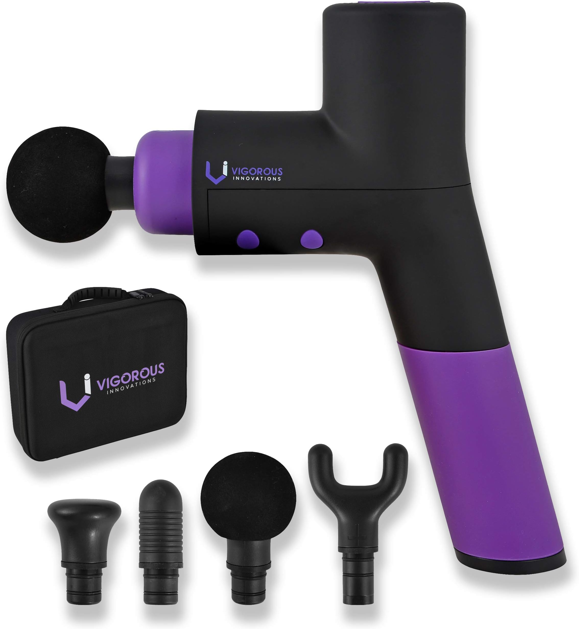 VI PRO Quiet Percussion Massage Gun - Professional Portable Deep Tissue Massage Gun for Athletes | Strong Handheld Percussion Massager | Massage Therapy and Recovery for The Entire Body