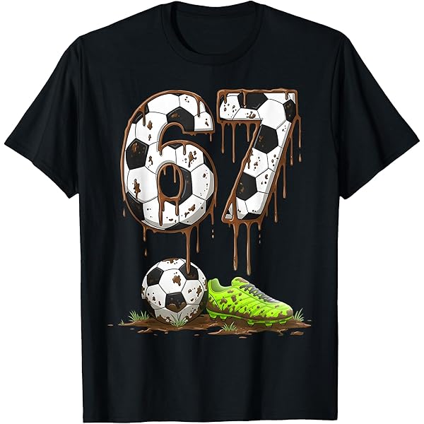 Amazon.com: Soccer 67 Six Seven Funny Gen Alpha Meme Drip T-Shirt