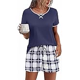 Ekouaer Women Pajama Set Casual Short Set