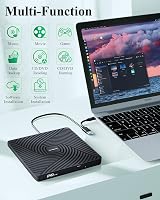 PeroBuno External CD/DVD Drive USB 3.0 Type-C Ultra-Slim 0.5in Portable view 5