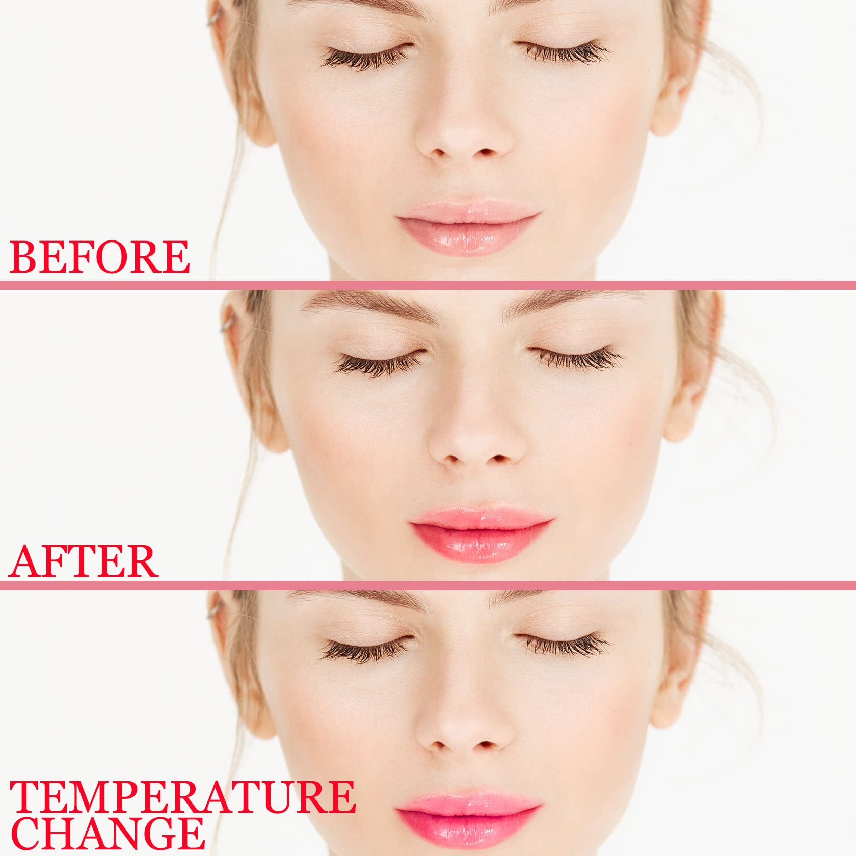 CAHIUYOA 2PCS Crystal Flower Lipstick, Magic Color Changing, Long Lasting, Moisturizing, Semi-Glossy Finish, Sheer Coverage, 2 Fl Oz, 2 Pack