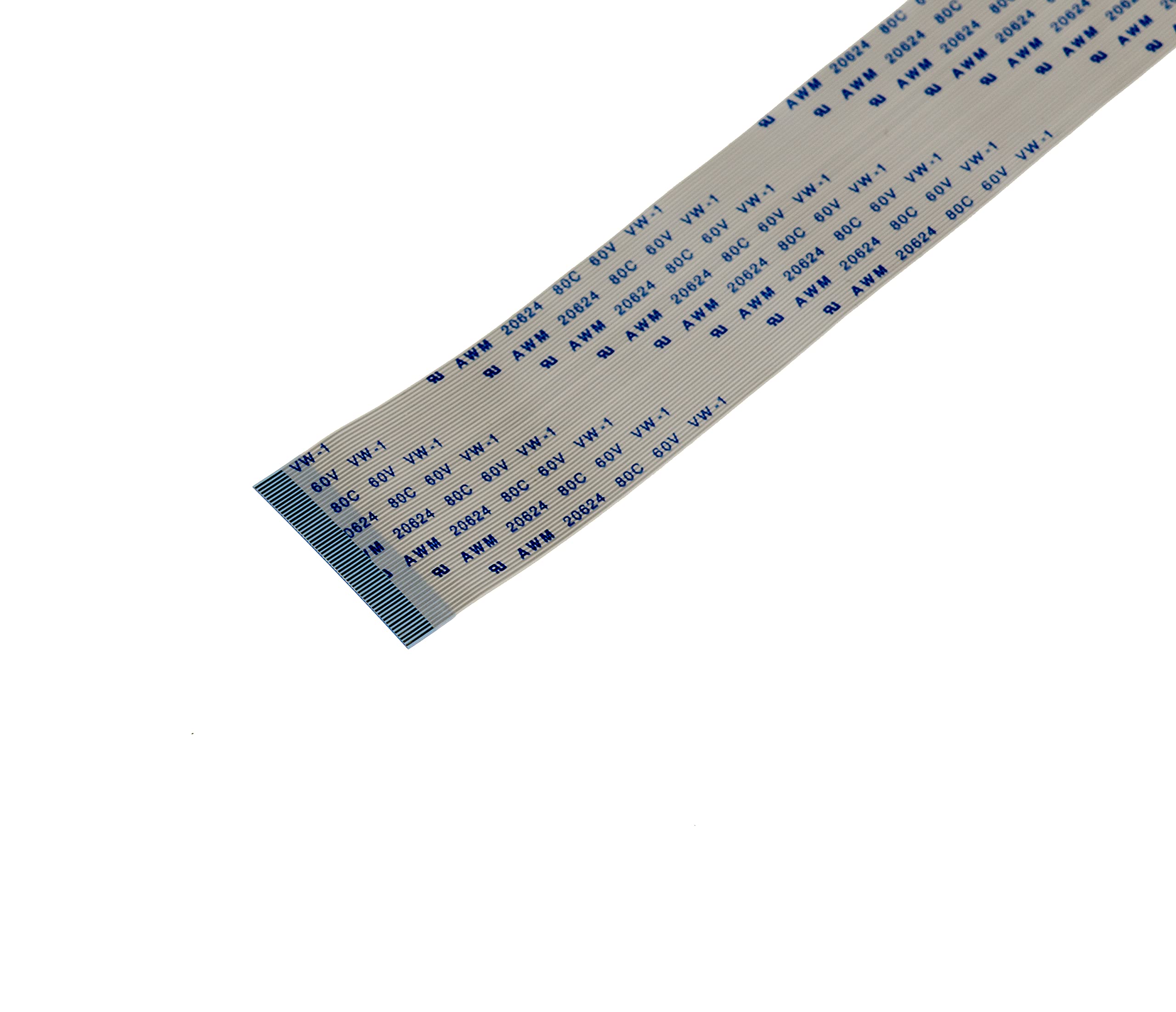 KALEA-INFORMATIQUE ZIF Ribbon FPC 54 AWM wires, pitch 0.5mm length 200mm width 28mm. Connectors on the same side of the FPC sheet.