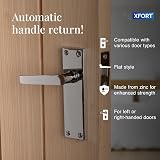 XFORT Polished Chrome Lever Latch Door Handle Victorian Flat Set 4 Pairs view 4