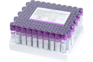 METERBOX Vacutainer Blood Collection Tubes 5ml Lab Vacuum EDTA K2 Tube for Pet Animals Veterinary Lab Supplies 100 Pcs Wrap Packaging