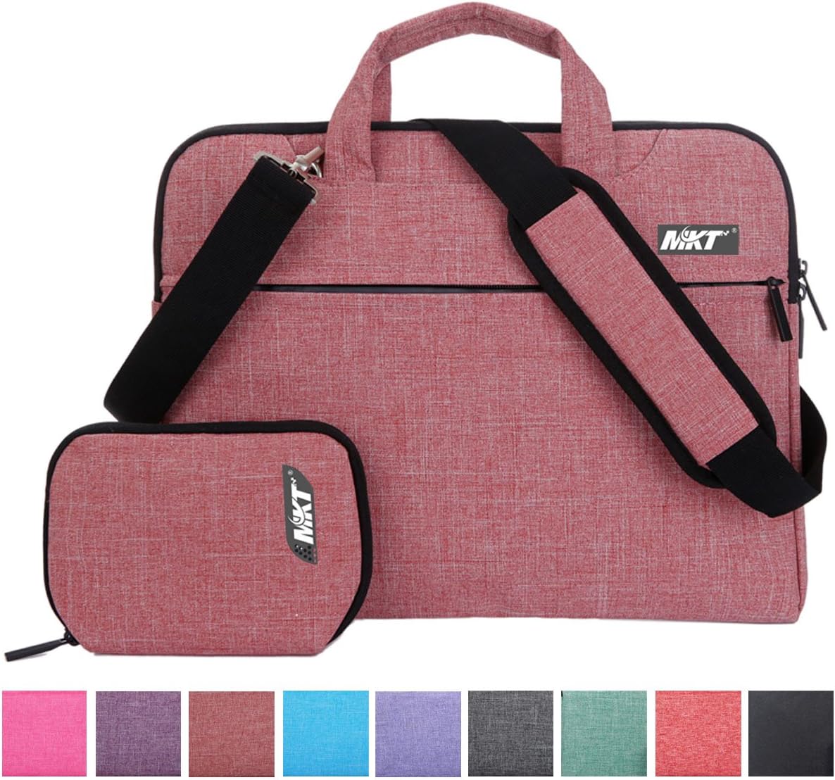 MKT Oxford Fabric Laptop Notebook Macbook Case Briefcase Bag Pouch Sleeve (11 inch, Dark Red)