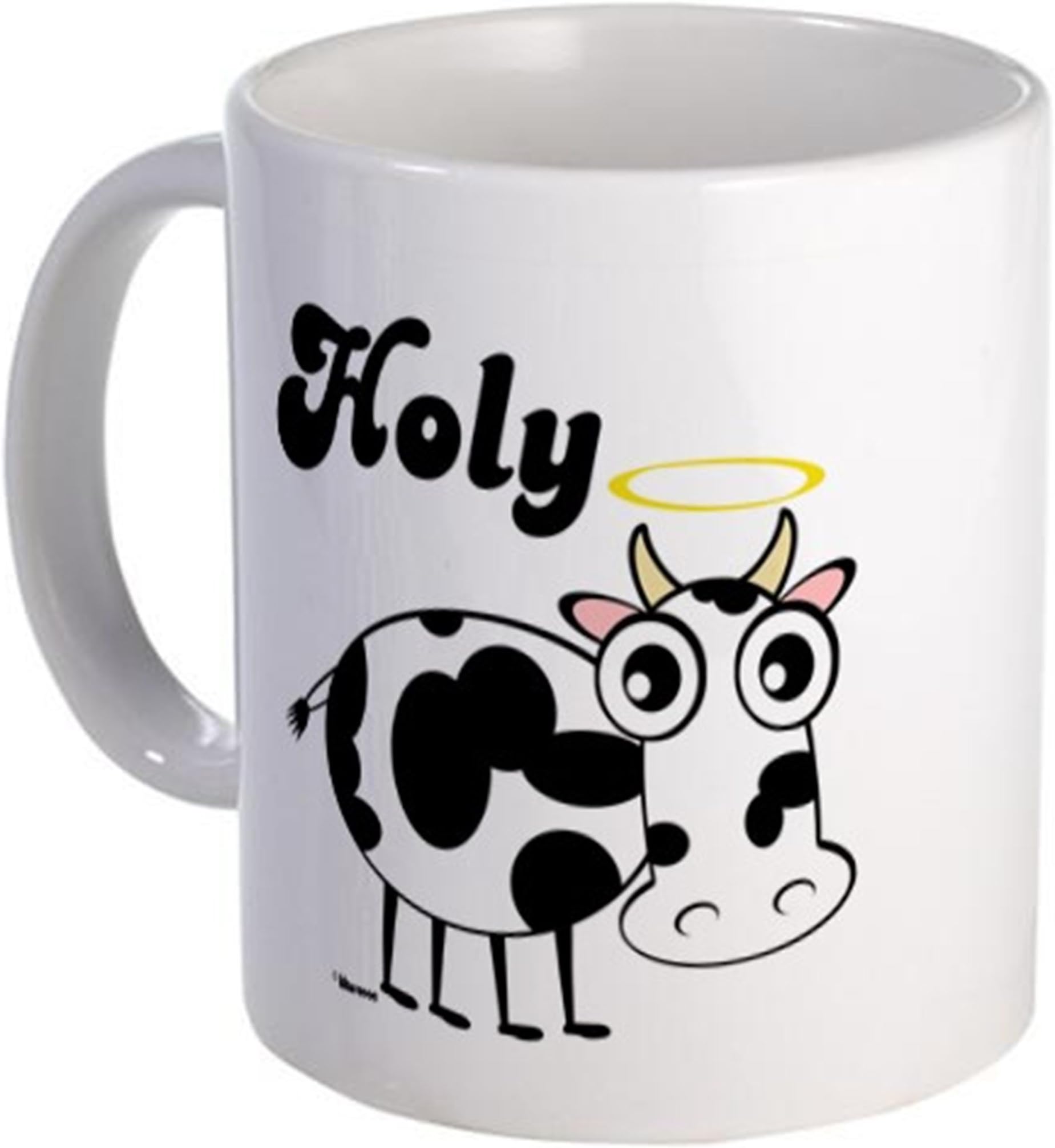 QoiueoF Holy Cow Cute Small Mug White Mugs - 11 ounces