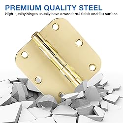 Door Hinge 3 1/2" 18 Pack Rounded Door Hinges