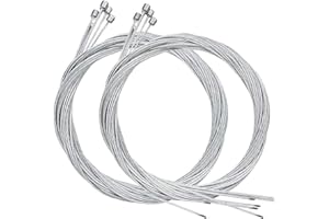 QICFRK Stainless Steel Shifter Cable, Bike Shifter Cable 2M Long Bicycle Replaceable Wire Inner Derailleur Wire Stainless Steel Bike Rear Derailleur Cable 10Pcs