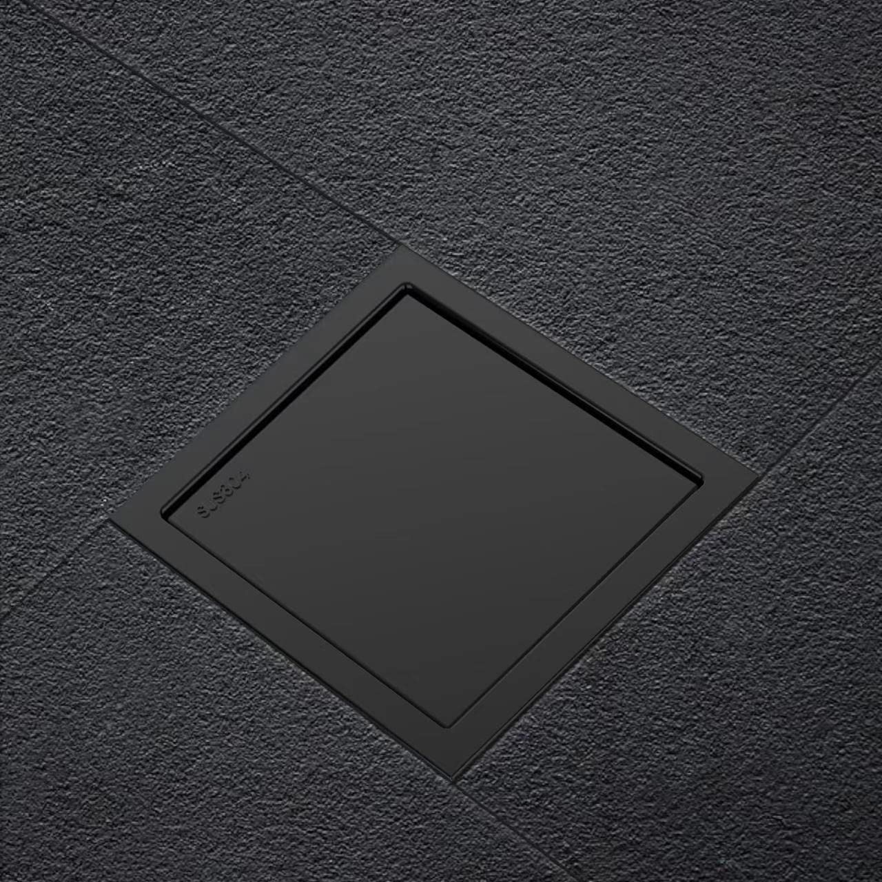 Photo 1 of TECFORG 6 Inch Linear Shower Drain,Rectangle Shower Floor Drain, with Removable 2-in-1 Tile Insert Grate Cover and SUS304 Stainless Steel CUPC Certificate(6 inch)