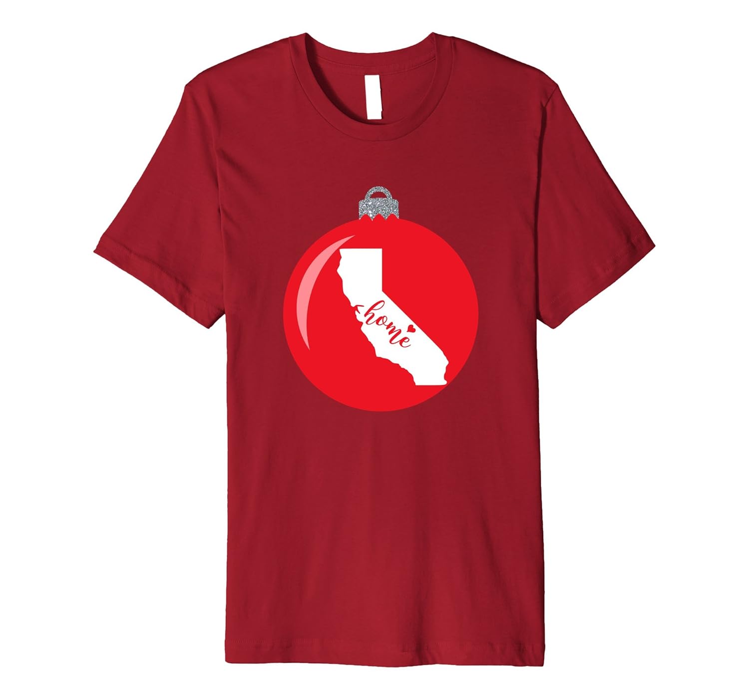 California Love Home State Ornament Christmas Gift Shirt-Rose