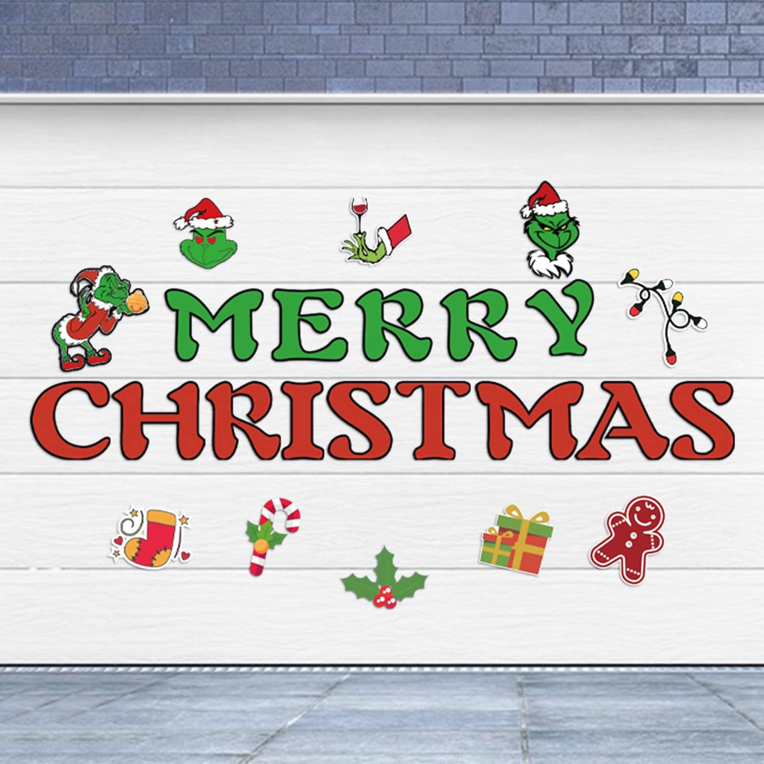 Garage Door Decorations - Garage Door Christmas Decorations - 24 PCS Christmas Garage Door Magnets Decorations, Magnetic Garage Door Murals, Cute Christmas Ornaments for Car Refrigerator Home Party Indoor Outdoor