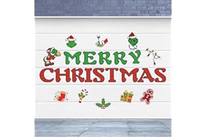 EMPOF Garage Door Christmas Decorations - 24 PCS Christmas Garage Door Magnets Decorations, Magnetic Garage Door Murals, Cute Christmas Ornaments for Car Refrigerator Home Party Indoor Outdoor