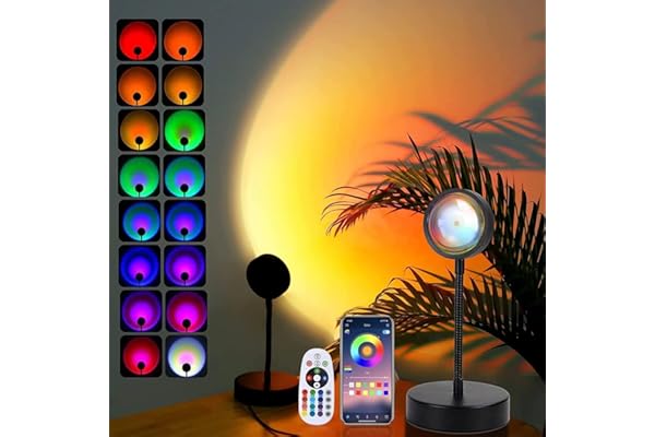 JIMEI Upgraded 10w Sunset Lamp Projector Led Lights for Room Decor Night Light Kids Sunlight Lamp Sun Lamp Sunrise RGB Party