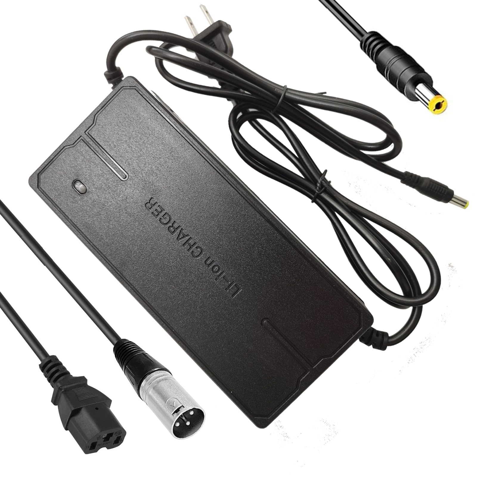 Photo 1 of 84V 3A 3-Pin XLR Charger (3 Plugs Universal) for Scooters and More 72V(20S) 12AH 20AH 30AH Lithium Battery - 3 Plugs Universal DC/XLR or Cannon/IEC Plug