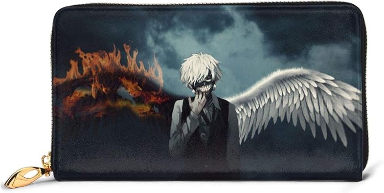 Amazon 長財布 アニメ東京グール 財布 メンズ 小銭入れ カード ウォレット 本革 長財布 多機能 大容量 収納 現金 カード カードケース コインケース 仕分け 男女通用 おしゃれ レザー ウンドファスナーウォレット メンズバッグ 財布